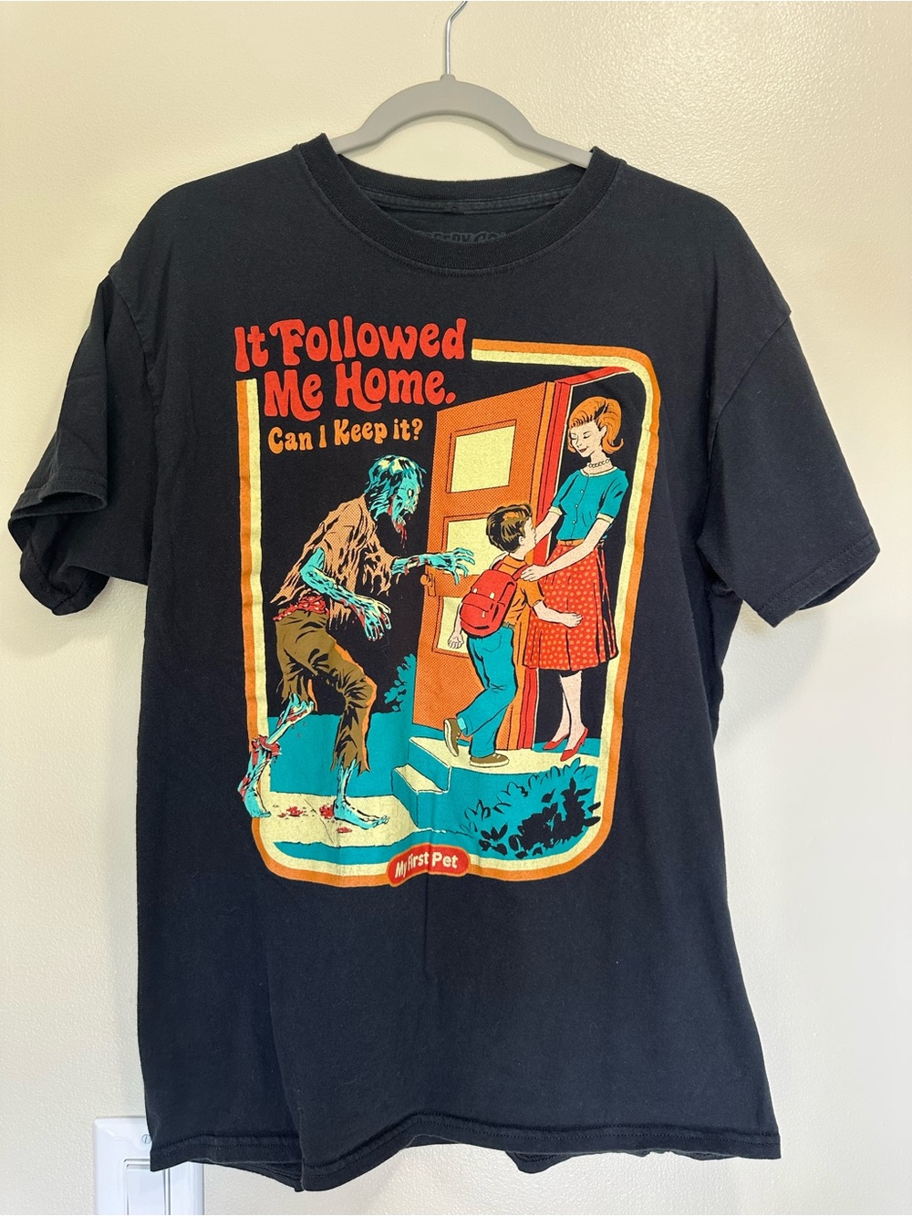 It Followed Me Home Graphic Tee - Black